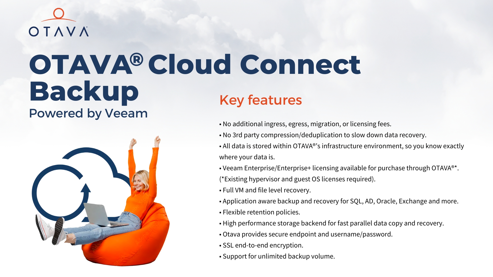 OTAVA® Cloud Connect Backup Powered By Veaam